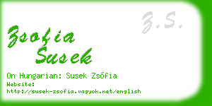 zsofia susek business card